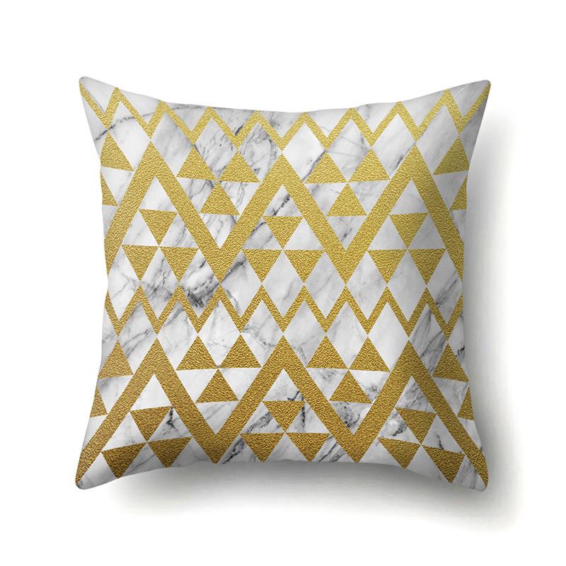 Nordic Pillow Ins Style Polyester Pillow Case Car Decoration Home Printed Car Waist Cushion Pillow Case