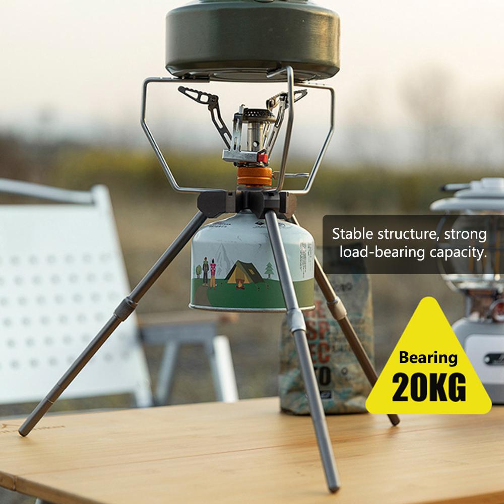 Outdoor Camping Gastank and Stoves Bracket Portable Detachable Furnace Rack Height Adjustable
