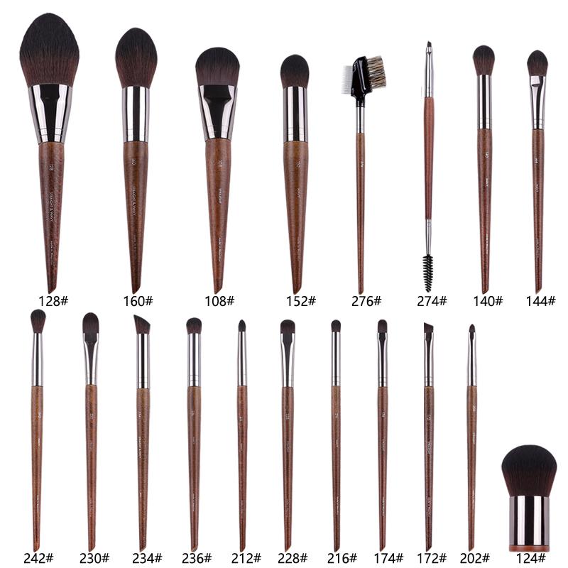 2pc/35pcs MF Natural Wood Soft Makeup Brushes Powder Foundation Concealer Make Up Brush Blush Synthetic Hair Shadow Tools