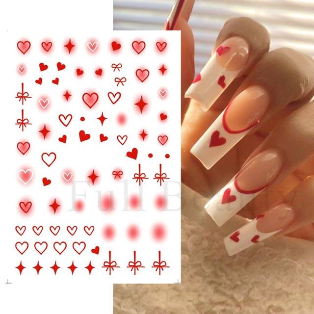 Летние цветочные и лиственные наклейки-водные слайдеры для дизайна ногтей в зеленом цвете