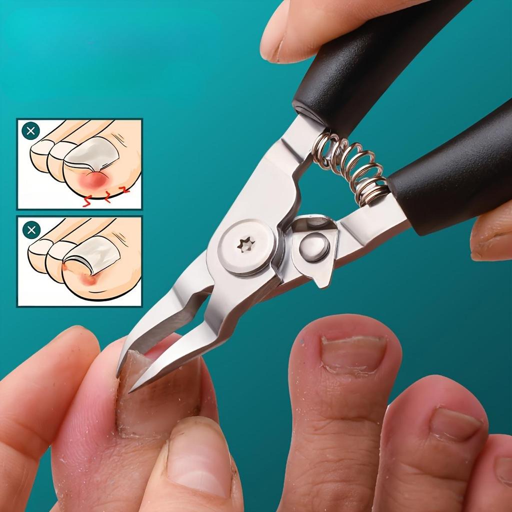 Кусачки для ногтей из нержавеющей стали с изогнутым лезвием и удобной рукояткой