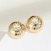 Glamorous Golden Color Stud Earrings Fashion-Forward Chunky Balls with Textured Irregular Surface Perfect for Daily Wear Parties And Casual Dates
