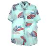 Косметические товары Узор из морских водорослей Рубашка Алоха с коротким рукавом S Мужская Б/У