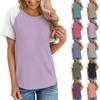 Women's  Short Sleeve T Shirts Round Neck Cute Tunic Tops Basic Tees Blouses Loose Fit Pullover