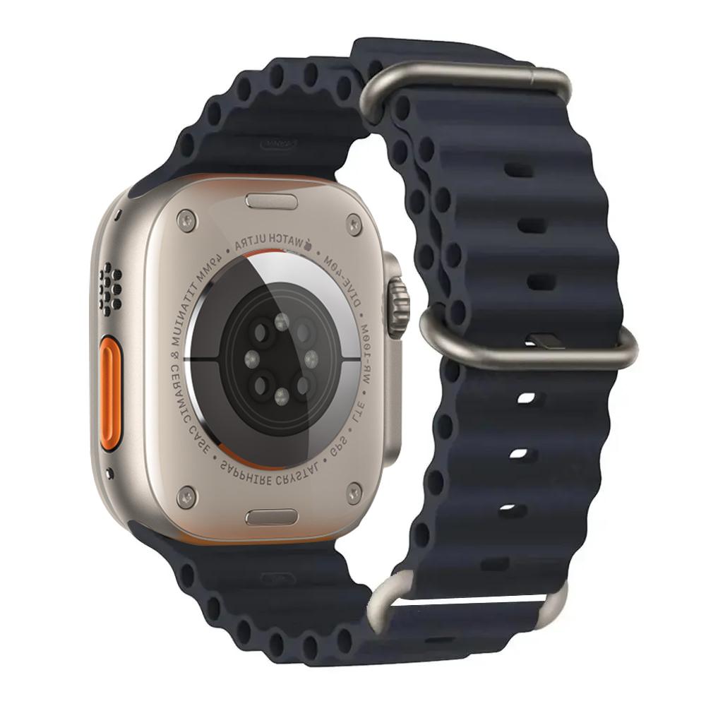 Ocean Strap for apple watch Band 49mm 44mm 40mm 45mm 41mm 46mm silicone bracelet correa iWatch series 7 6 5 3 se 8 9 10 ultra 2