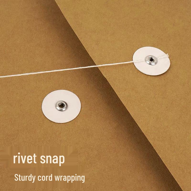 Kraft A4 Blue File Folder - Thick, Large Capacity Document Bag with Customizable Logo