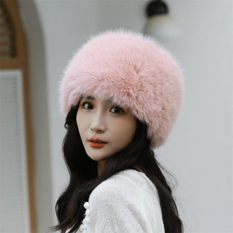 Пушистая меховая шапка-ведро, плюшевая монгольская шапка, женская зимняя ветрозащитная, утепленная, для холода и снега, теплая шапка