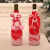 Рождество Валентина Любовь Шерстяной Винный Набор Винные Бутылки Набор Домашний Стол Рождественские Украшения
