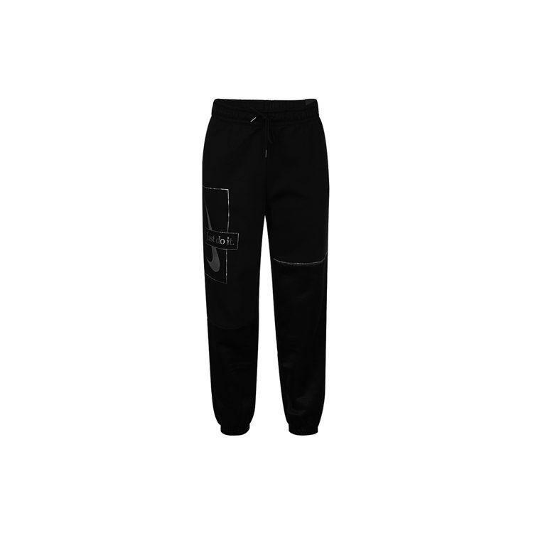 Nike Женские вязаные спортивные штаны черные с умеренной манжетой DC0655-010