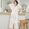 Женский фланелевый халат с толстой подкладкой из кораллового флиса для осени и зимы