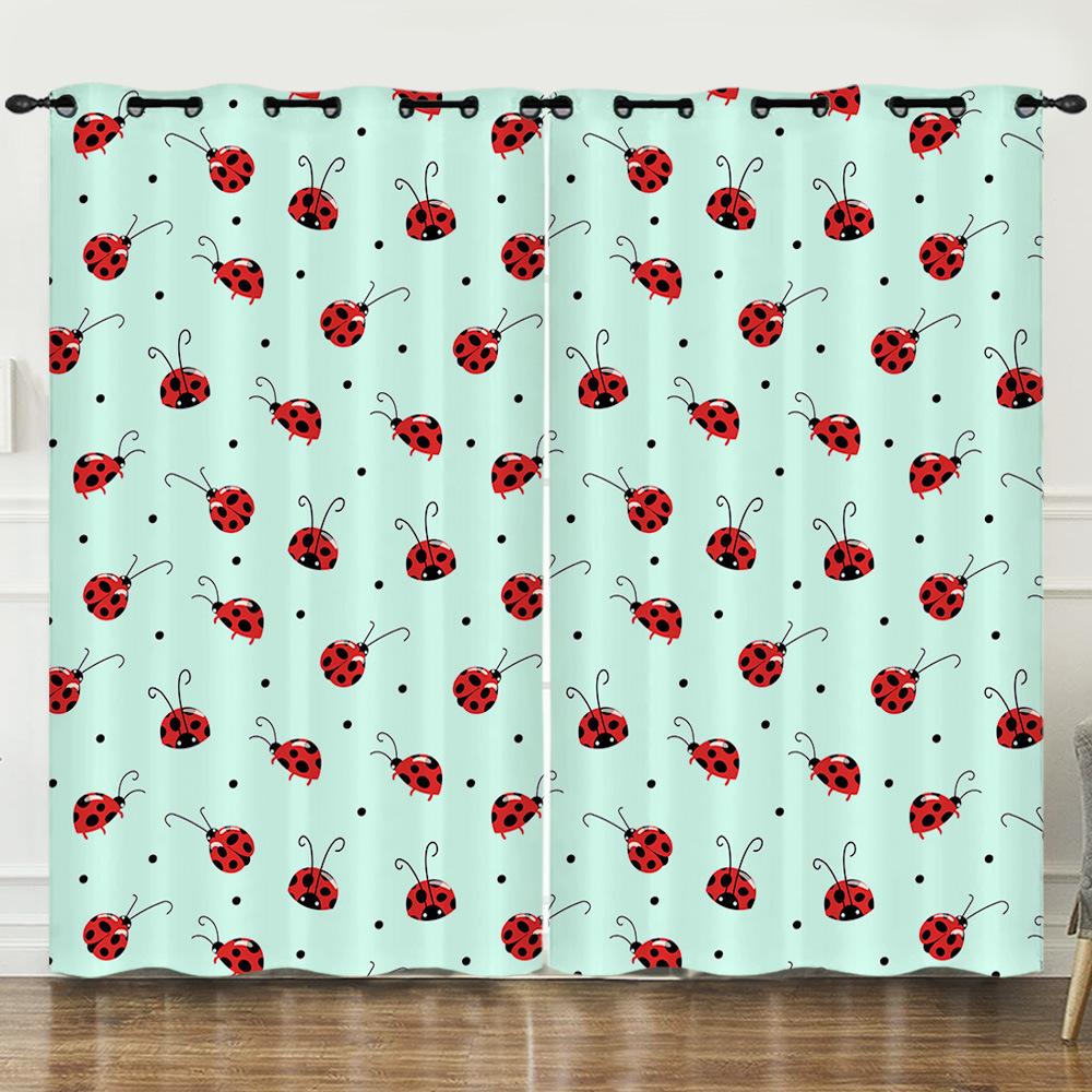 Штора Мультяшный Жук Животное Цифровая Печать Светонепроницаемая Штора Без Пробивки