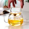 350ml Glass Tea Cup Office Heat Resistant High Temperature Explosion Proof Milk Rose Flower Mug Tea Cup with Tea Infuser