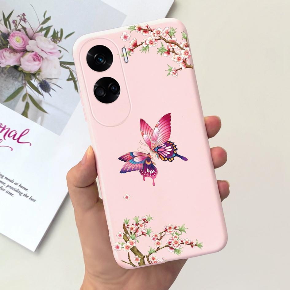 For Cover Honor 90 Lite Phone Case CRT-NX1 Fashion Butterfly Cartoon Slim TPU Soft Silicone Back Cover For Honor 90Lite 5G Funda