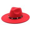 9.5Cm Big Brim Woolen Jazz Top Hat Women'S Fashion Casual Big Edge Felt Hat Men'S Jazz Hat