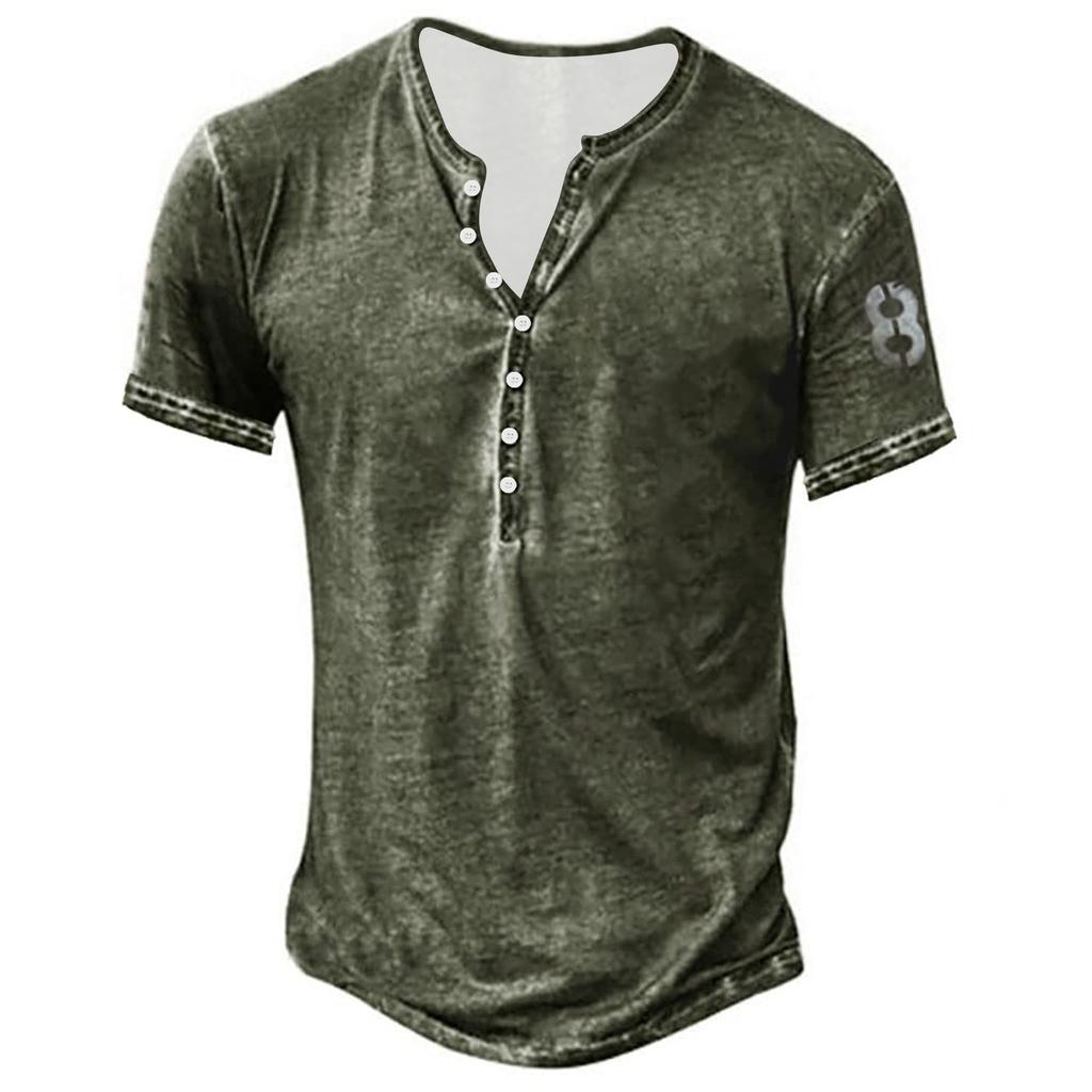 Men's Short Sleeve Graphic And Embroidered Fashion T-Shirt Spring And Summer Short Sleeve Printed