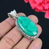 Кулон из драгоценного камня малахита, твердый кулон из стерлингового серебра 925 пробы, ювелирный подарок для унисекс