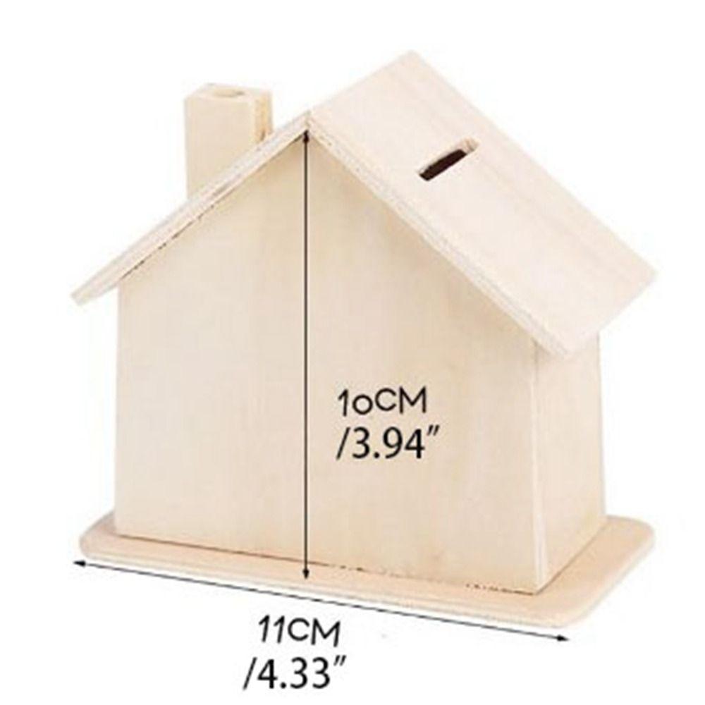 Unfinished DIY Painted Storage Jar DIY White Embryo House Mold Small House Piggy Bank Home Decor