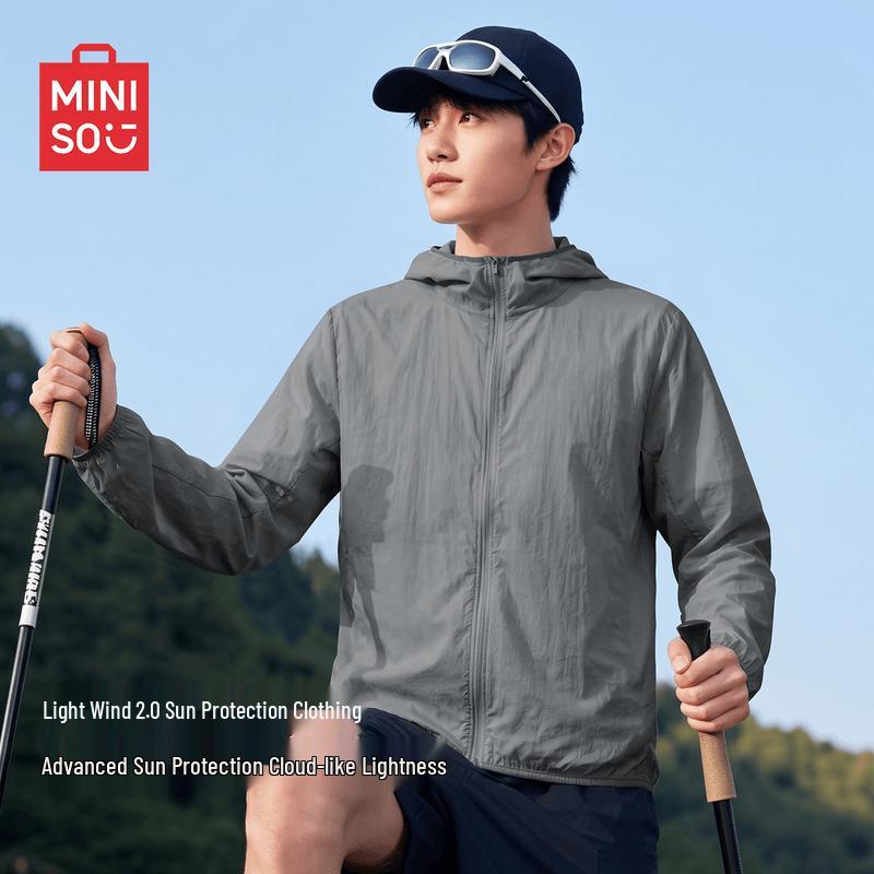 MINISO Мужская куртка с капюшоном для защиты от УФ-излучения