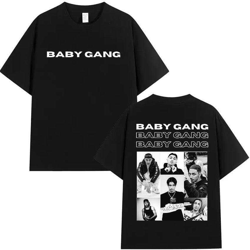 Rapper Baby Gang Album 2025 Merch Summer Mens Retro Fashion Cotton Tshirt Hip Hop Extra Large Tshirt Street Wear Y2K