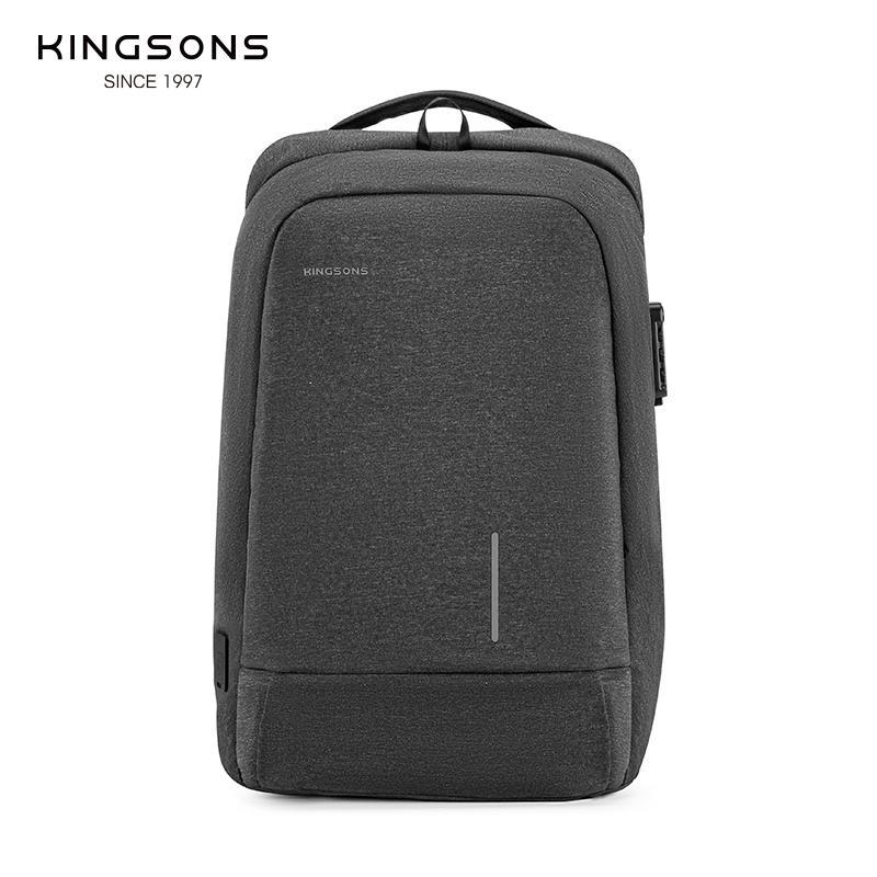 Vgoal Men's Backpack Anti-theft Waterproof For Laptop 13.3/15.6/17.3 Inch With USB 3.0 Fast Charging Port &TSA Customs Lock,180° Opening Dark Gray