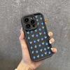 Чехол для телефона Синий с узором Глаза в форме сердца Для iPhone 17 16 Pro Max 11 13 12 14 15 8 7 Plus XS XR X 16E 17E Ударопрочный Мягкий чехол
