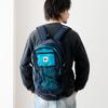 Logo Spark Expandable Bungee Cord Large Backpack, Blue,