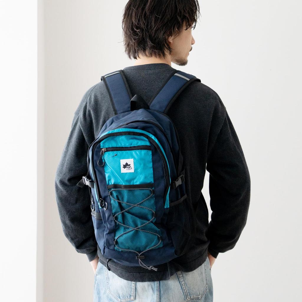 Logo Spark Expandable Bungee Cord Large Backpack, Blue,