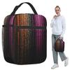 Faux Glitter Rainbow Pride Flag LGBT Gay Lesbian Insulated Lunch Bag for Women Office Cooler Thermal Food Box Tote Lunch Boxes