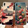 Clear For Huawei Y9 2019 Case Cover Cute Fashion Flowers Funny Cool Painted Soft Phone Case For Huawei JKM-LX1 JKM-LX2 JKM-LX3