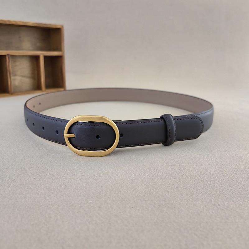 Womens Style Vintage Waist Belt Elliptical Metal Buckle Dress Belt Shapewear