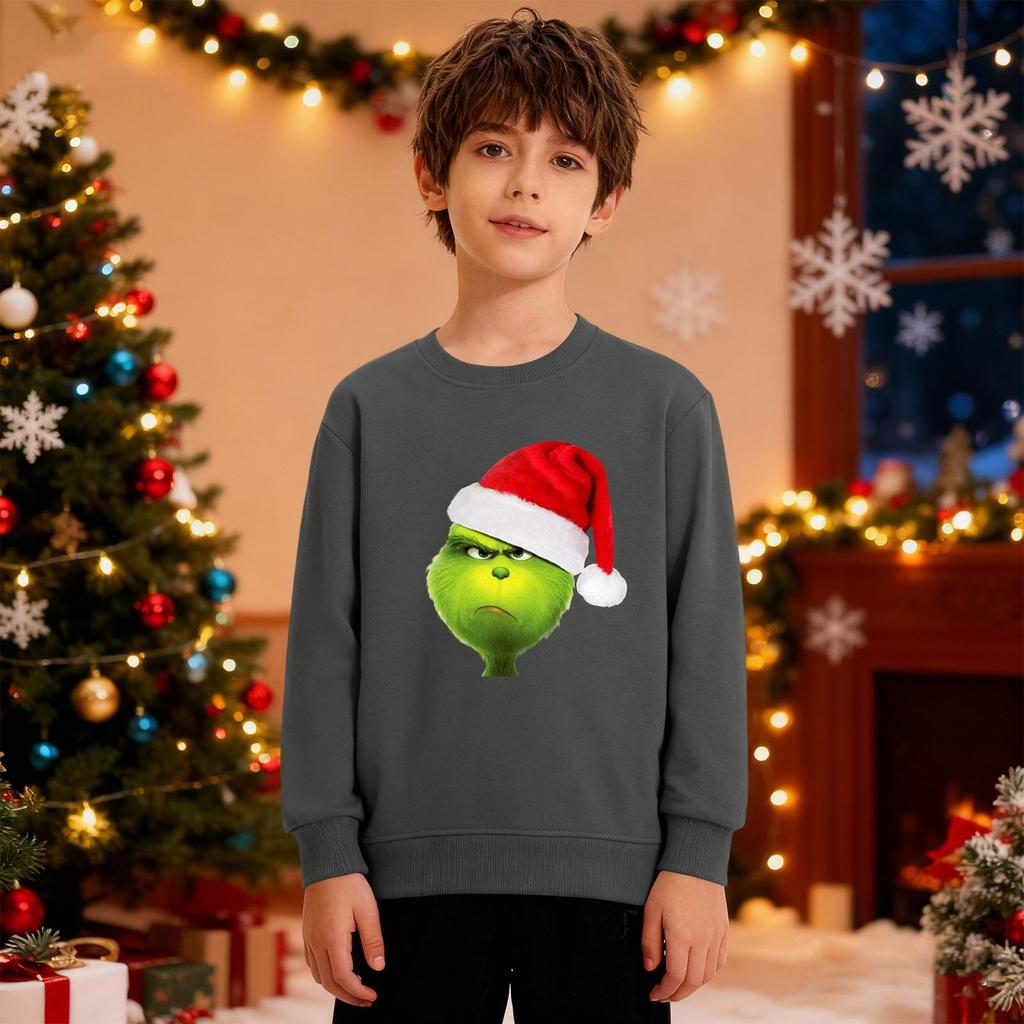 Рождественский свитшот для мальчиков и девочек, уродливая рождественская футболка, свитшот с круглым вырезом, для малышей, с длинным рукавом, пуловер, наряд, топы