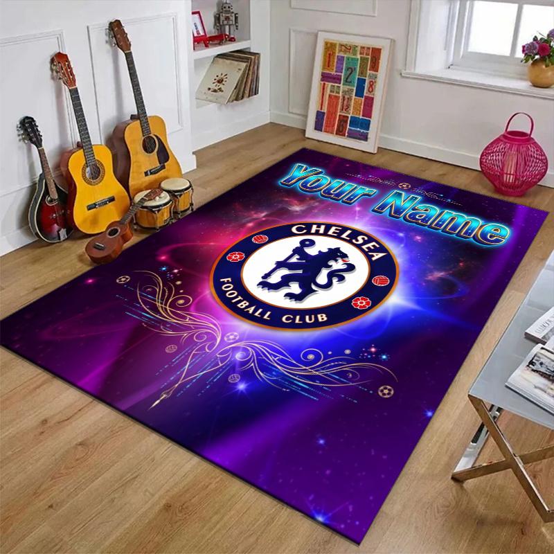 Custom C-Chelsea Mat Personalized Name, Polyester Washable Indoor Entryway Rug, Gift for Christmas, Easter, Thanksgiving Day