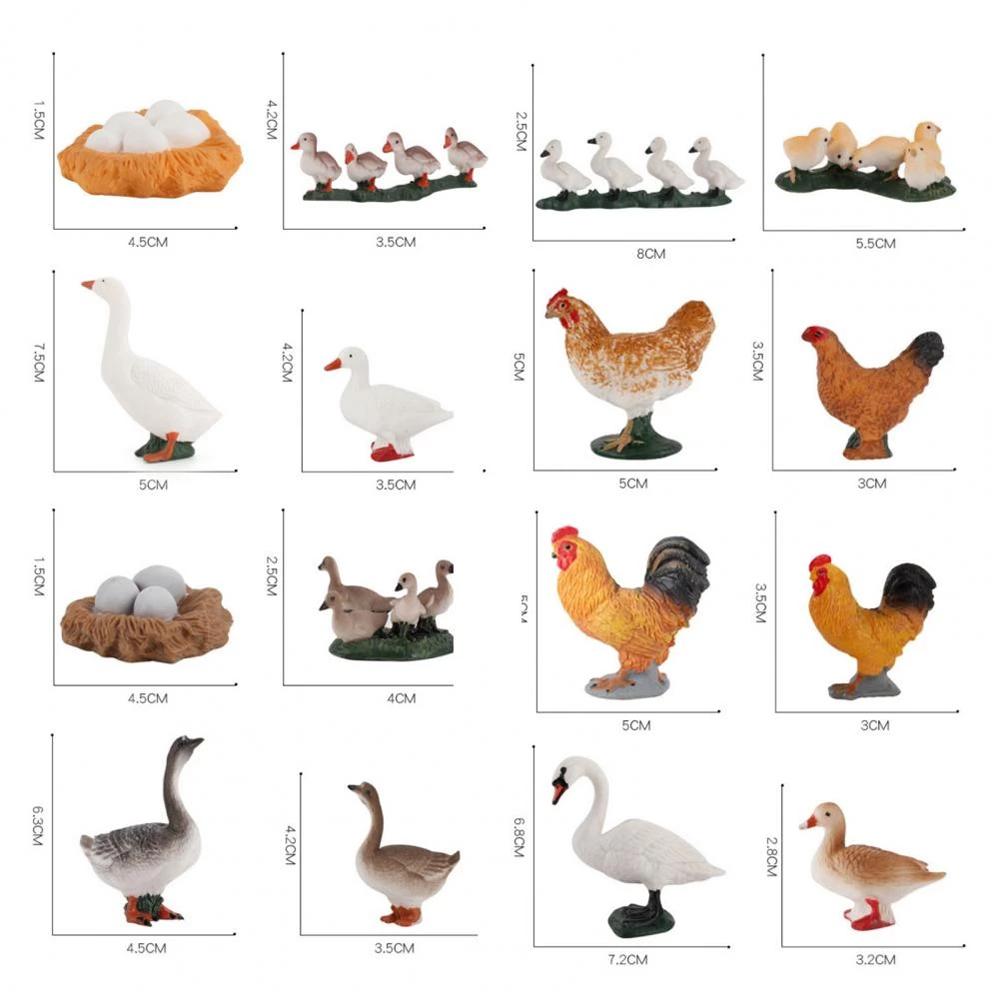 Toys Miniature Cycle Duck Figurine Life Cycle Figures White Goose Growth Cycle Simulation