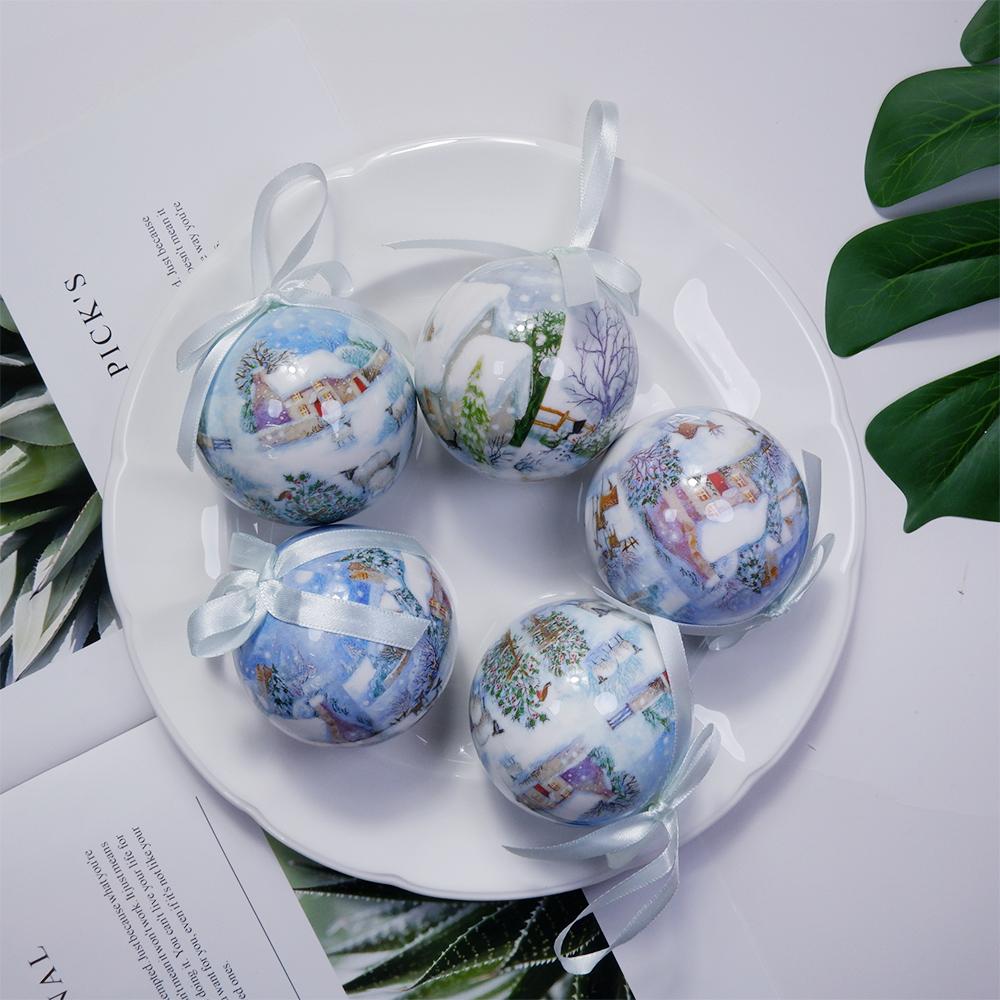 Xmas Party Hanging Ball for Home Party Ornament Christmas Gift Christmas Tree Decor Ball Baubles Ornament  Xmas Tree Toys 7 PCS  a Set