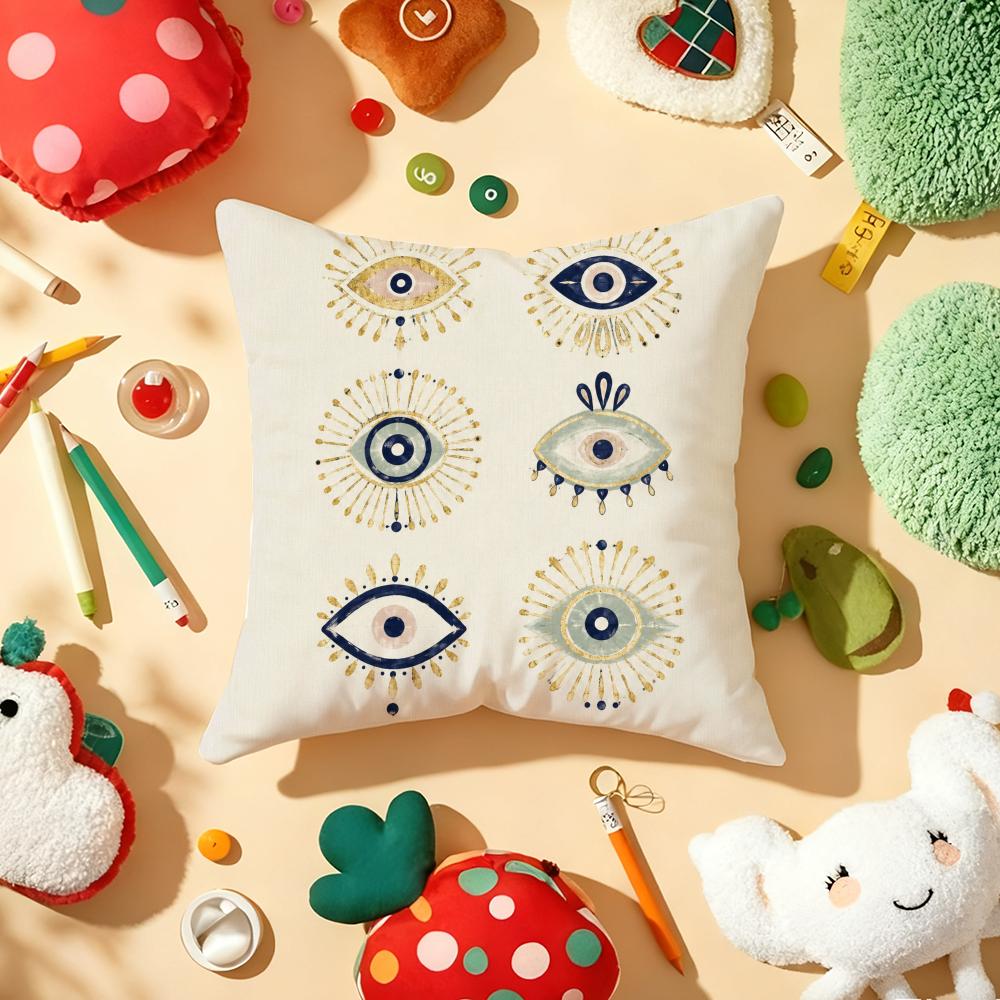 Mystic Eyes Cushion Cover Soft Short Plush DoubleSided Printing Home Decor Machine Washable Pillow Case Gift