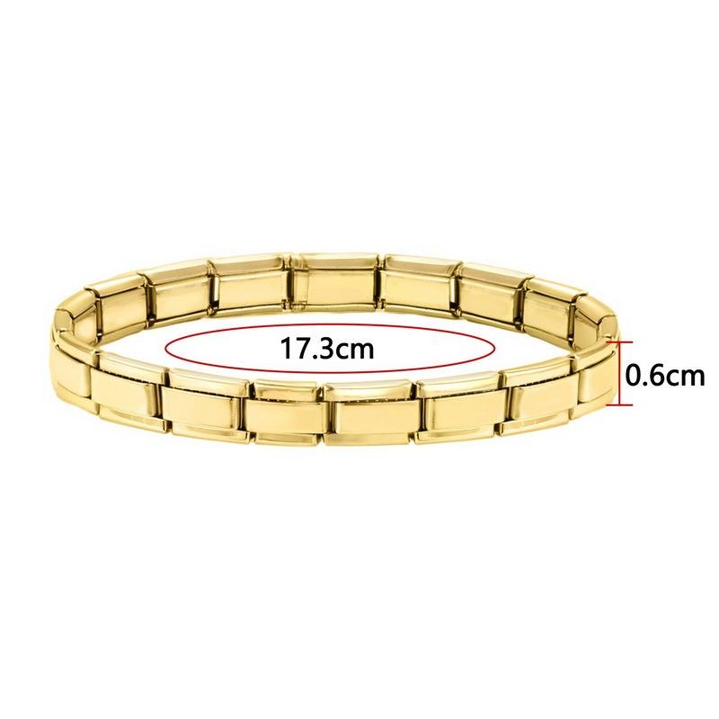 New Men and Women Starry Colors 18 Pieces Italian Charm Fit 9mm Stainless Steel Modular Bracelet Jewelry