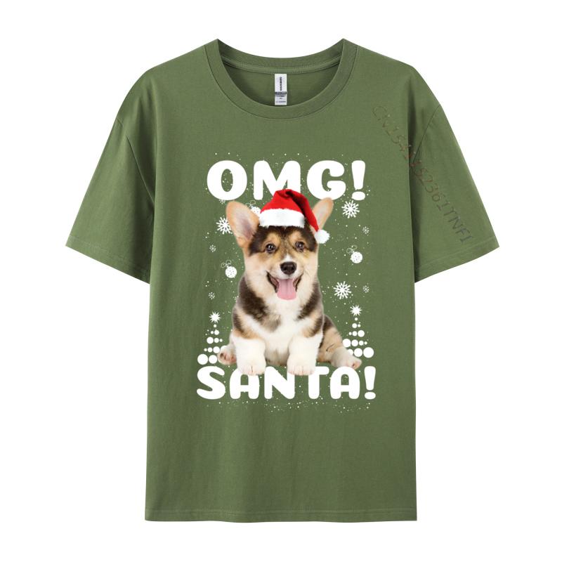Christmas Dog T Shirts Fashion Premium Cotton Crew Neck Tee Shirts Male Plus Size Sweatshirts High Quality