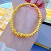 Elegant Enamel Gold Lucky Bead Hand Chain Sand Gold Granulation Dumpy Elephant Bracelet  Banquet