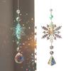 Crystal Suncatcher Decorated with Glittering Diamond Drops Pendants Prisms Snowflake Crystal Suncatcher Decor