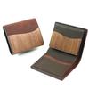 VARCO Кошелек стандартный из натурального дерева, Кошелек бифолд для мужчин и женщин, Натуральная кожа, Сделано в Японии (Пуэбло Шоколад)