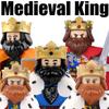 MOC Medieval King Building Blocks Army Castle Crow Red Lion Black Eagle Knight Soldier Figures Swords Shield Weapon Bricks Toys