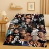 3D Pedro Pascal Handsome Actor Flannel Blanket,Ultra Soft Warm Plush Throw for Home Bedroom Bed Sofa Cover Kids Picnic Gift