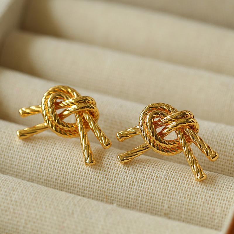 1Pair Minimal Design Metal Exaggerated Geometric Ear Stud Earrings For Women Girls Fashion Temperament Jewelry Party Accessorie