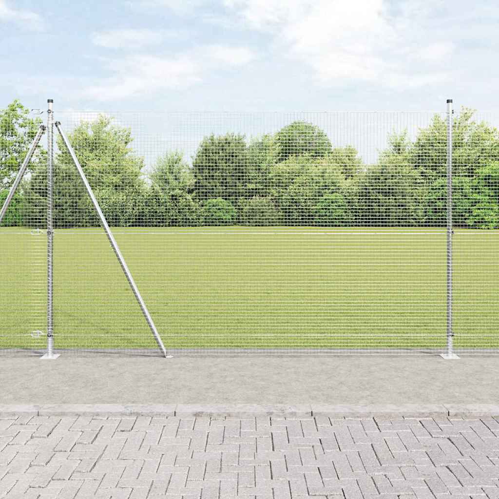 Welded Wire Fence with Concrete Foundation 25 x 1.5 m (W x H)