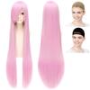 CaseEden Cosplay Wig, Premium Smooth Long 100cm Heat-Resistant Light Pink (WIG6177)