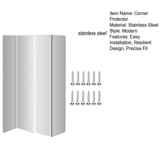 Yousheng 2 шт. Угловые накладки из нержавеющей стали Угол 89 градусов Защита от кошения травы Легкая установка Металлическая защита