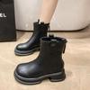 Обувь армейские ботинки, массивные женские ботильоны, водонепроницаемые короткие туфли на платформе для женщин в стиле панк, черные, из искусственной кожи, мода 2024 г. 39