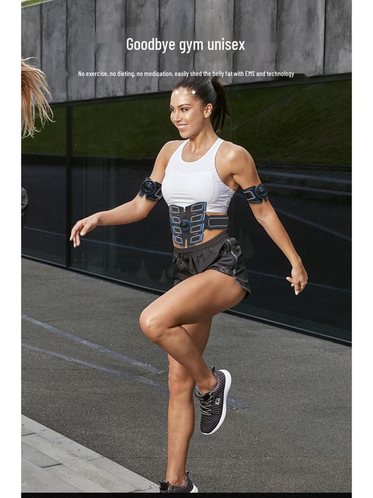 Перезаряжаемый EMS Умный Тренажер для Пресса с Цифровым Дисплеем - Стимулятор Мышц и Массажер Фитнес-Оборудование.