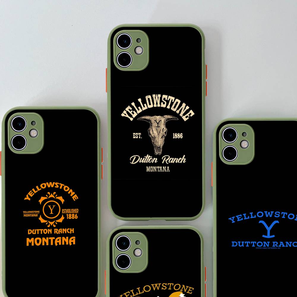 Популярный чехол для телефона Y-Yellowstone D-Dutton R-Ranch для iPhone 13 12 X XS MAX Pro Max 16 15 11 14 Pro Max Ударопрочный матовый чехол