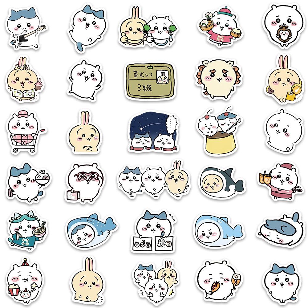 10/50 шт., кавайные аниме, мультяшные наклейки Chiikawa, милые креативные наклейки Chiikawa для разных целей